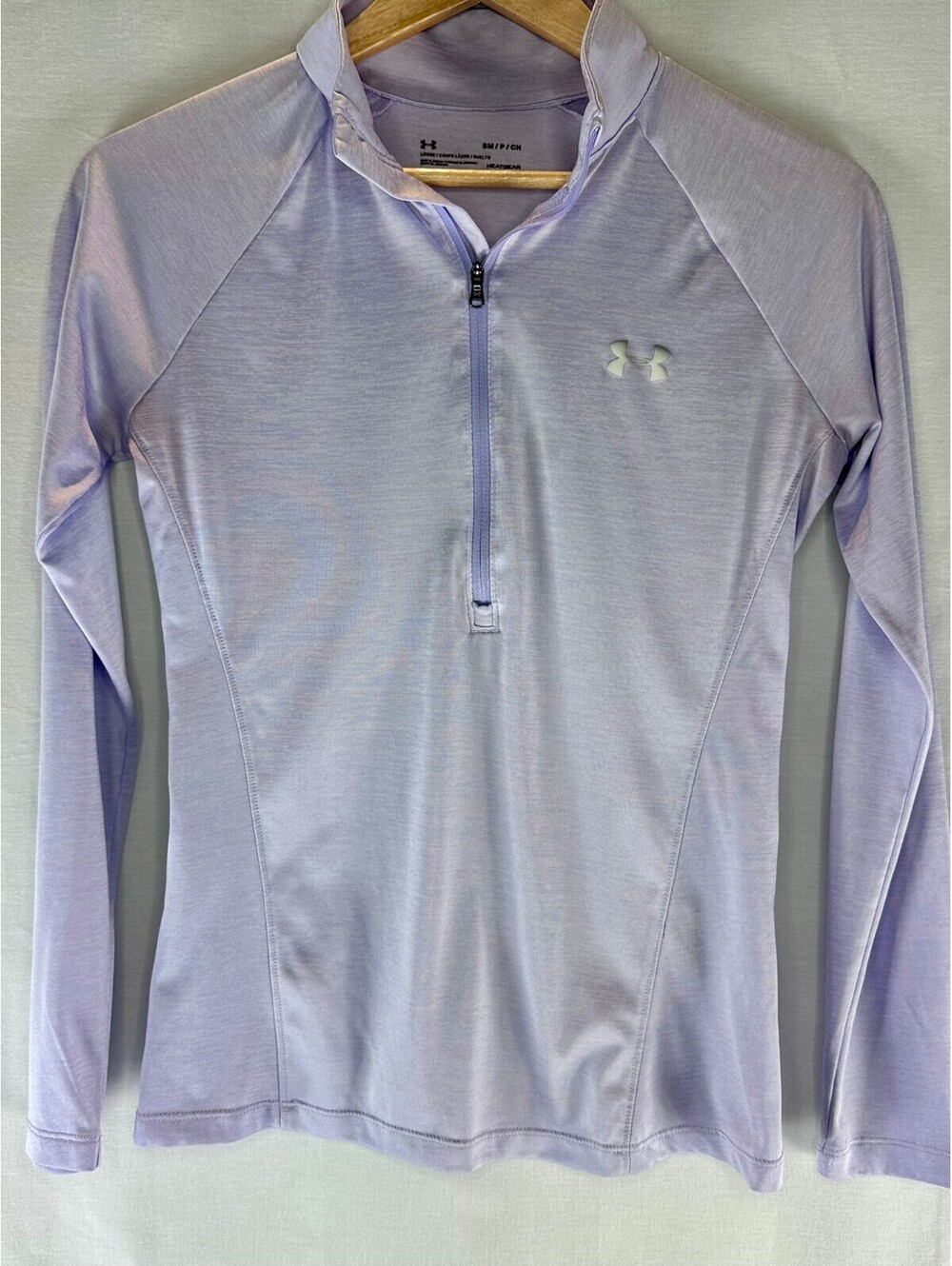 Under Armour Women’s Small Lavender HeatGear Loose Quarter-Zip Pullover
